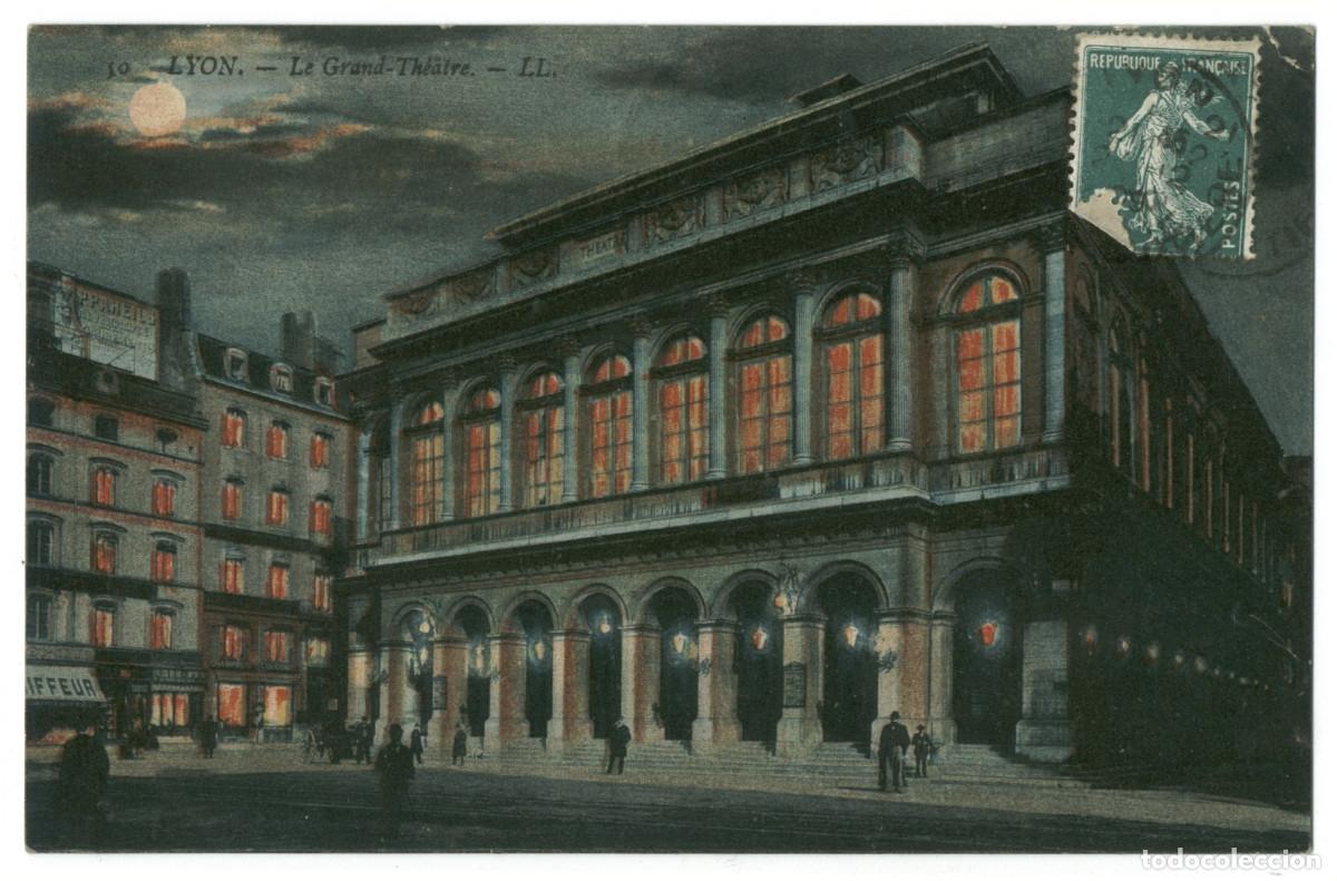 Postales: LYON_Grand Th&eacute;&acirc;tre_LL. 50 / Teatros Francia