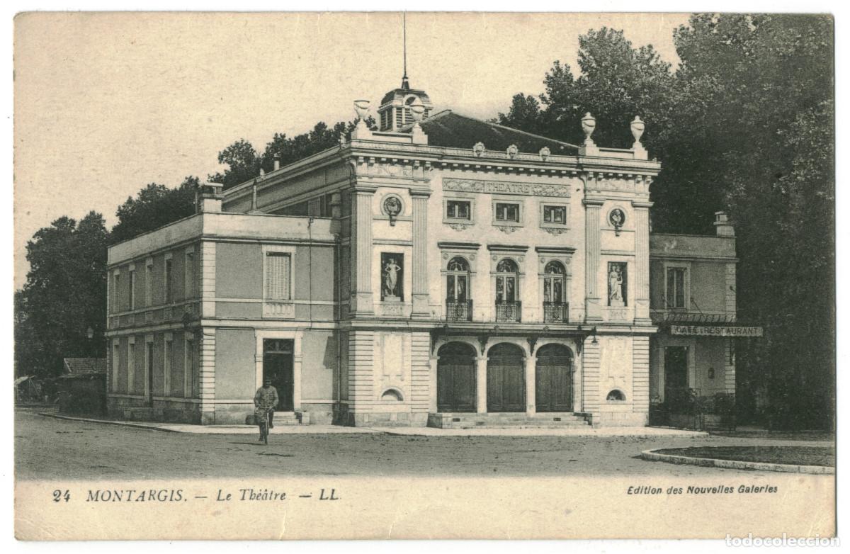 Postales: MONTARGIS_Th&eacute;&acirc;ter_L&eacute;vy et Nouvelles Galeries 24 / Teatros Francia