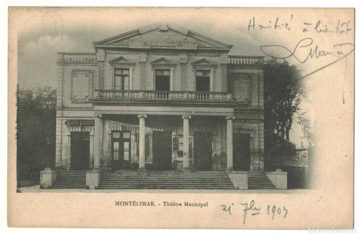 Postales: MONT&Eacute;LIMAR_Th&eacute;&acirc;tre Municipal_A.B. / Teatros Francia
