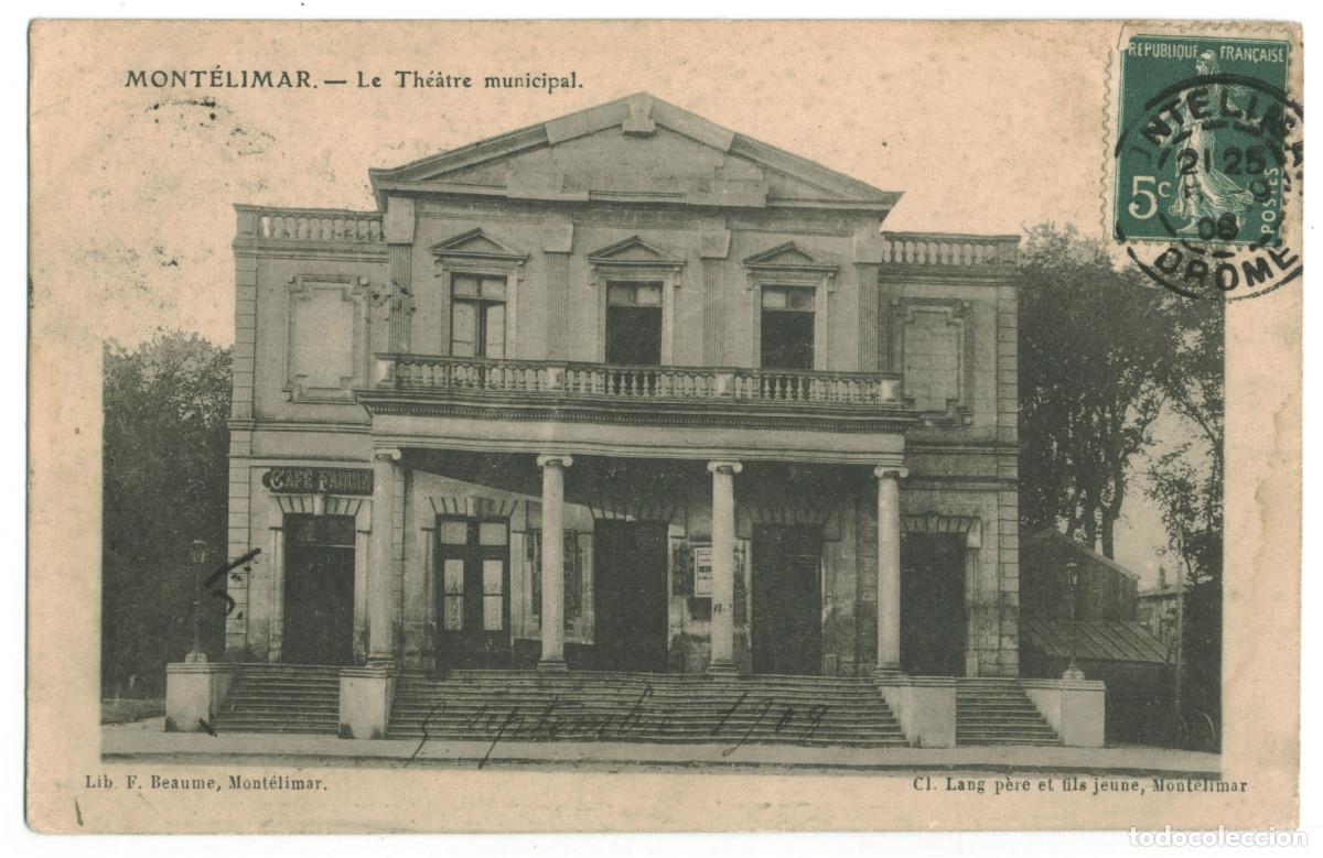 Postales: MONT&Eacute;LIMAR_Th&eacute;&acirc;tre Municipal_F. Beaume / Teatros Francia