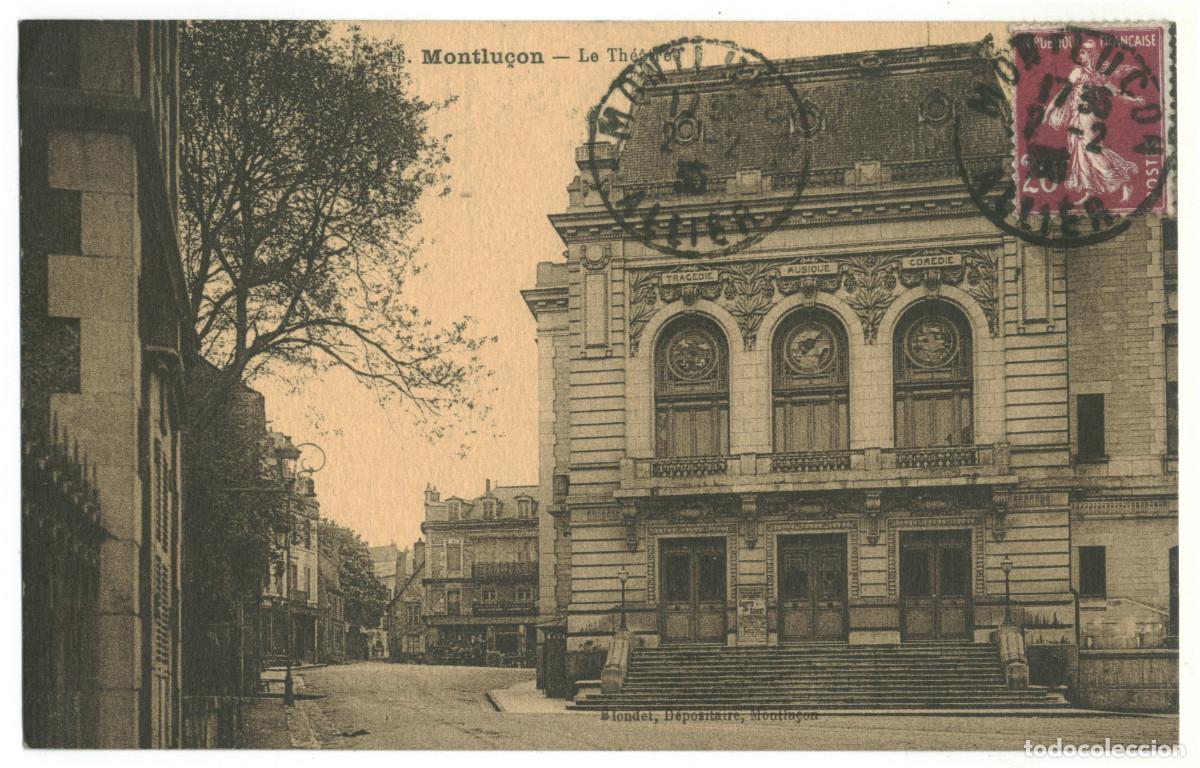 Postales: MONTLU&Ccedil;ON_Th&eacute;&acirc;tre_Blondel et H. Basuyau 16 / Teatros Francia