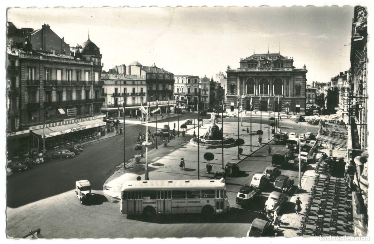 Postales: MONTPELLIER_Place de la Com&eacute;die_Glatigny 71 / Teatros Francia