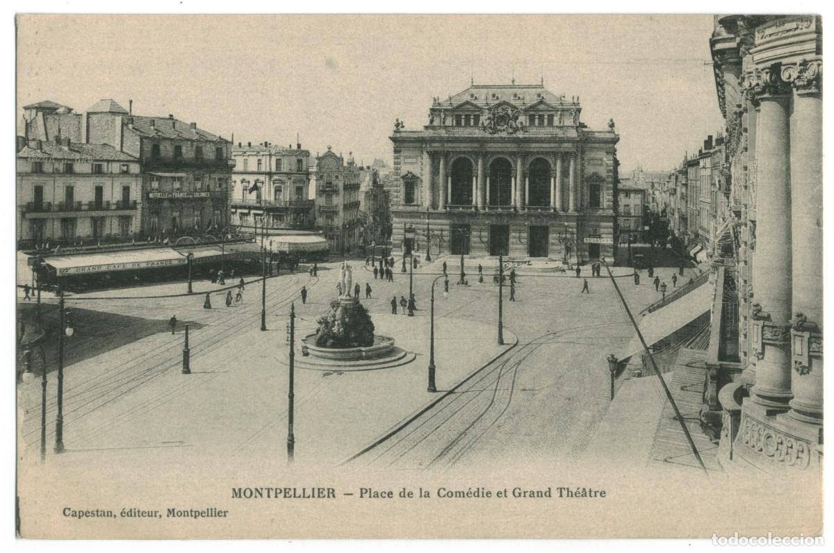 Postales: MONTPELLIER_Place de la Com&eacute;die_Capestan / Teatros Francia