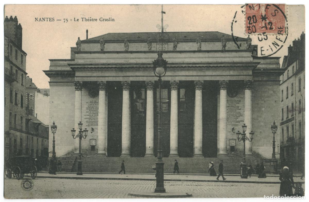 Postales: NANTES_Th&eacute;&acirc;tre Graslin_L. Helio 75 / Teatros Francia