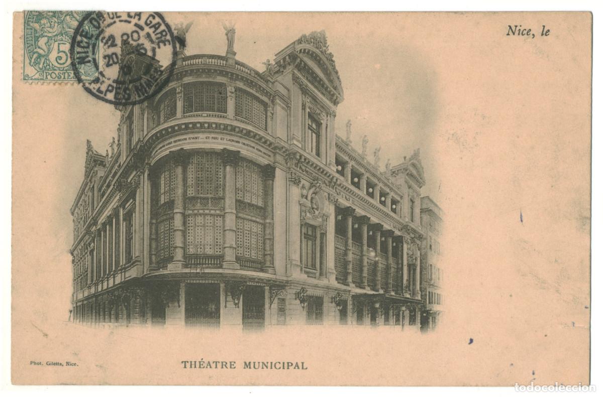 Postales: NICE_Th&eacute;&acirc;tre Municipal_Giletta / Teatros Francia