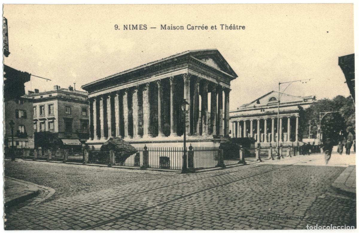 Postales: NIMES_Th&eacute;&acirc;tre et Maison Carr&eacute;e_Sin datos 9 / Teatros Francia