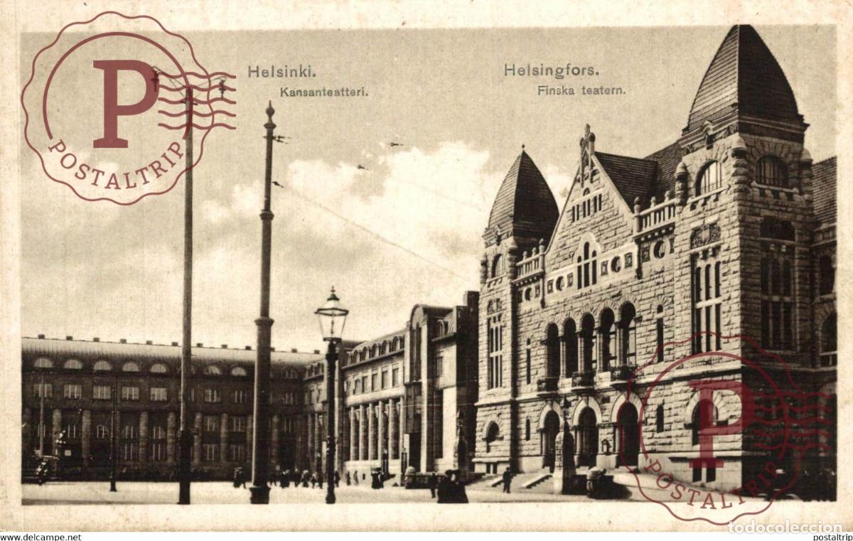 Postales: Helsinki Helsingfors Kansallisteatteri Theater - Le th&eacute;&acirc;tre TEATRO THEATER theatrecollection FI