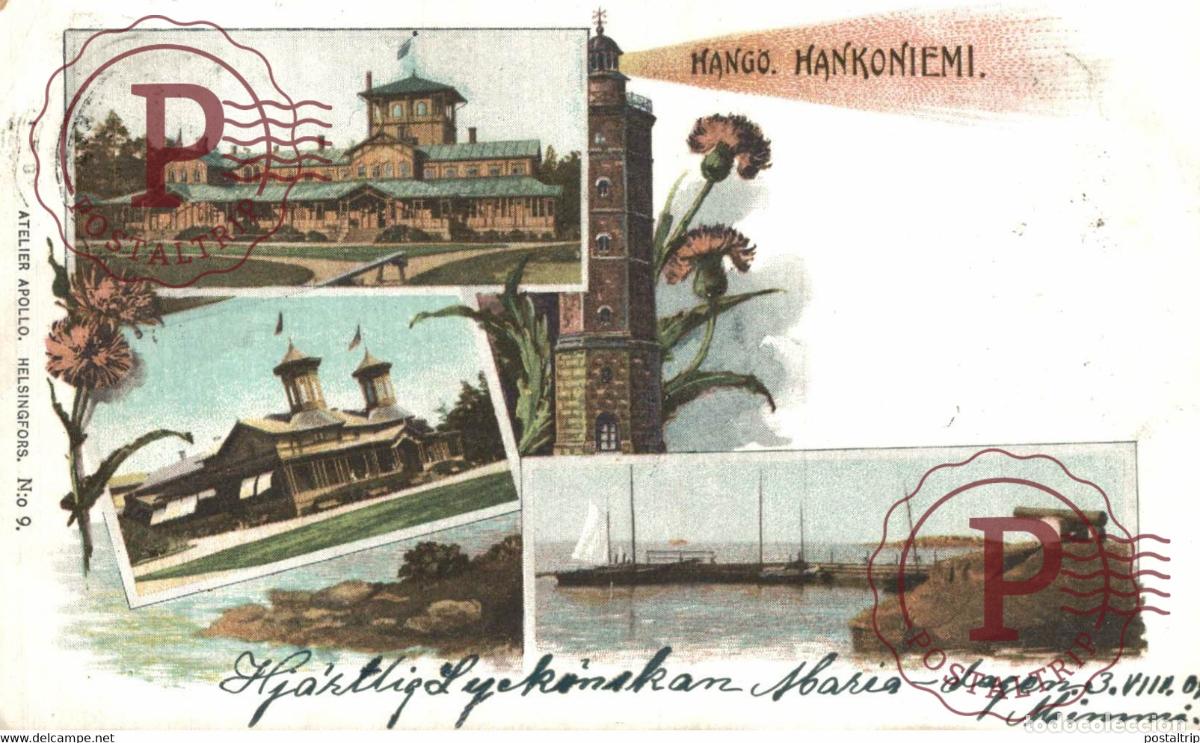 Postales: LITHO HANGO HANKONIEMI FINLANDE FINLANDIA FINLAND