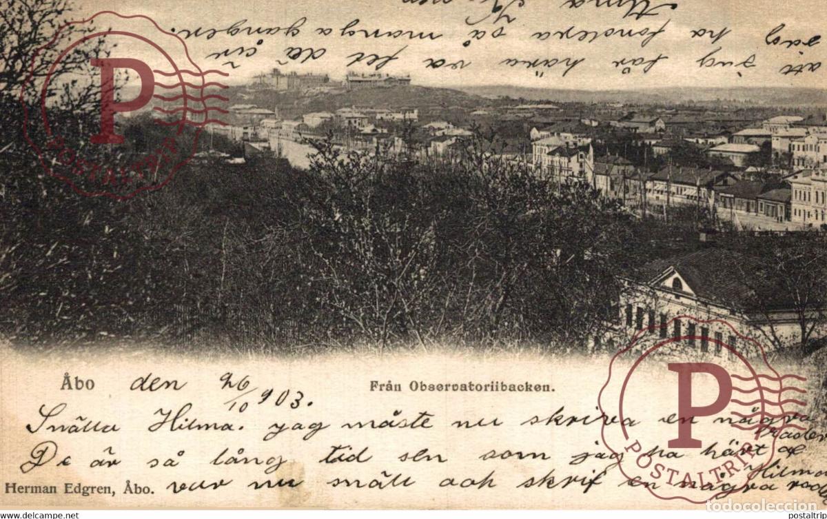 Postales: ABO FRAN OBSERVATORIIBACKEN FINLANDE FINLANDIA FINLAND