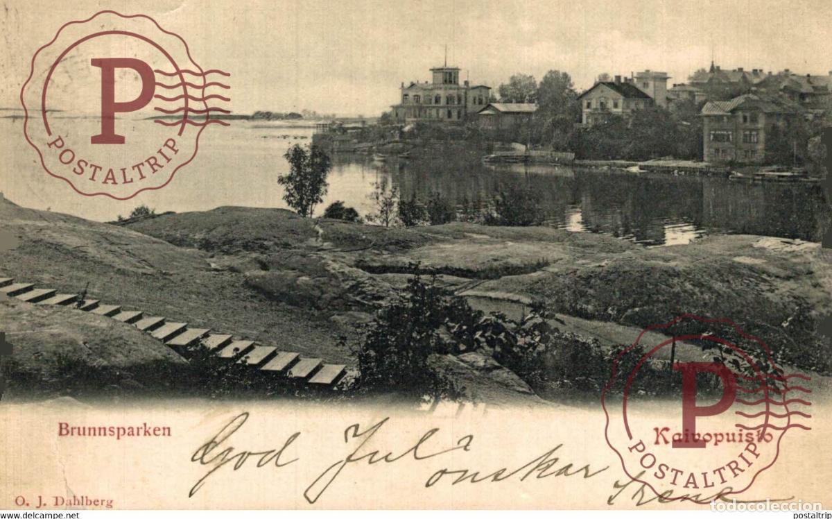 Postcards: BRUNNSPARKEN KAIVOPUISTO SEE LEFT CORNER FINLANDE FINLANDIA FINLAND