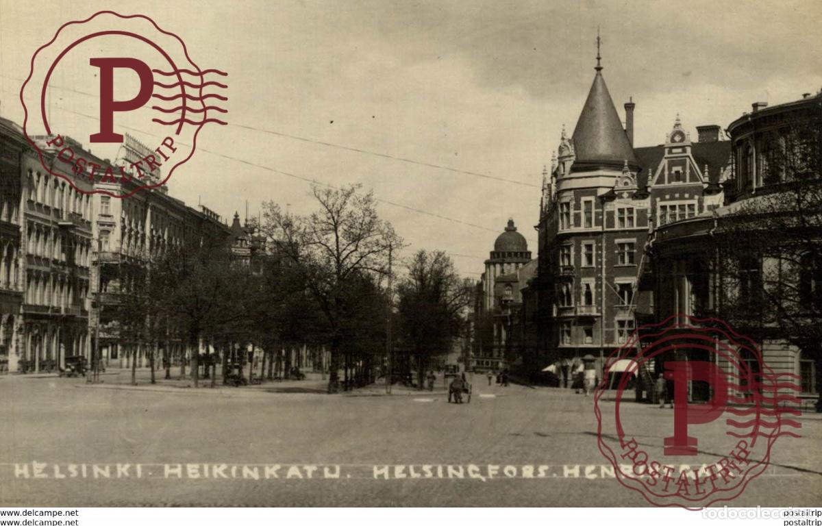 Postales: RPPC Helsinki HEIKINKATU HELGINGFORS HENRIKSGAT SLATY Finland