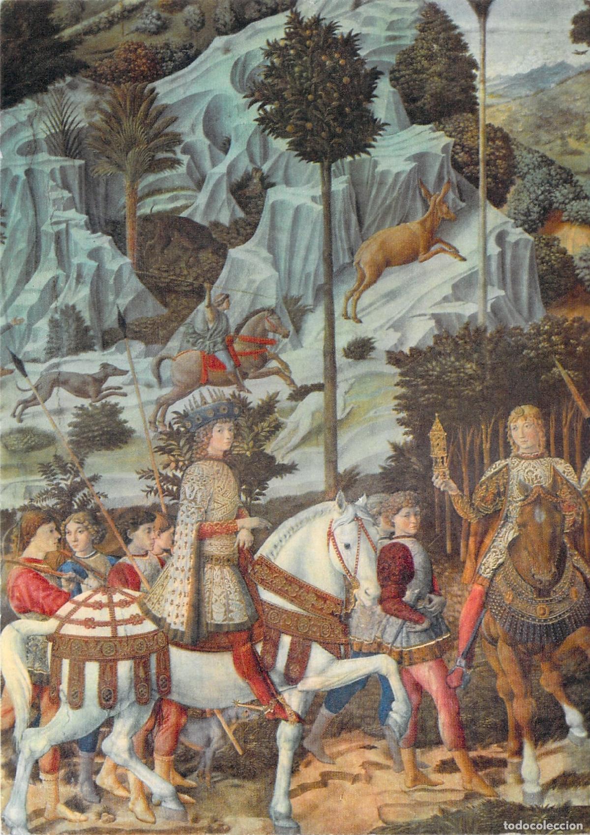 Postales: Postal Art&iacute;stica El Viaje de los Magos Benozzo Gozzoli