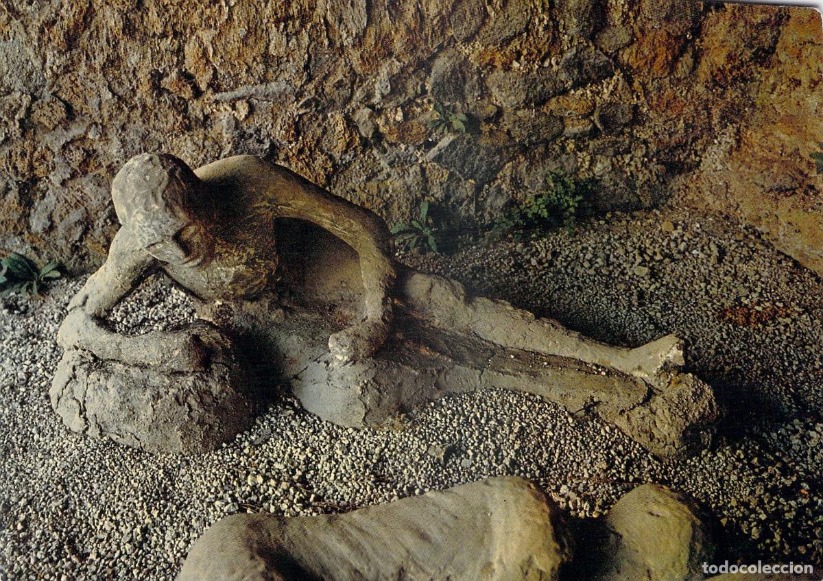 Postales: Postal de Pompeya Calco de Figura Humana V&iacute;ctima del Vesubio