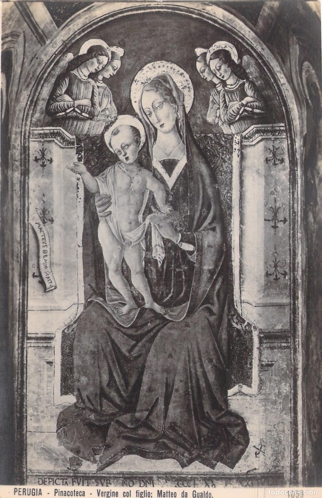 Postales: Postal de la Virgen con el Ni&ntilde;o de Matteo da Gualdo en Perugia