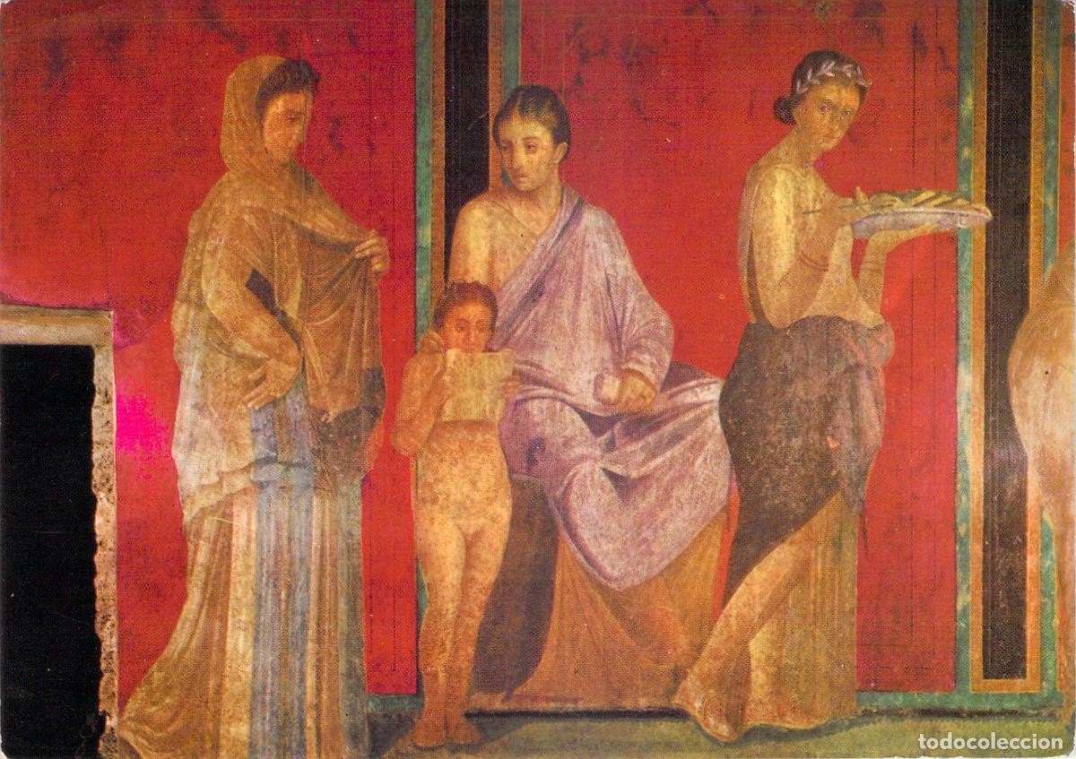Postales: Postal de Pompeya Villa de los Misterios Lectura del Ritual