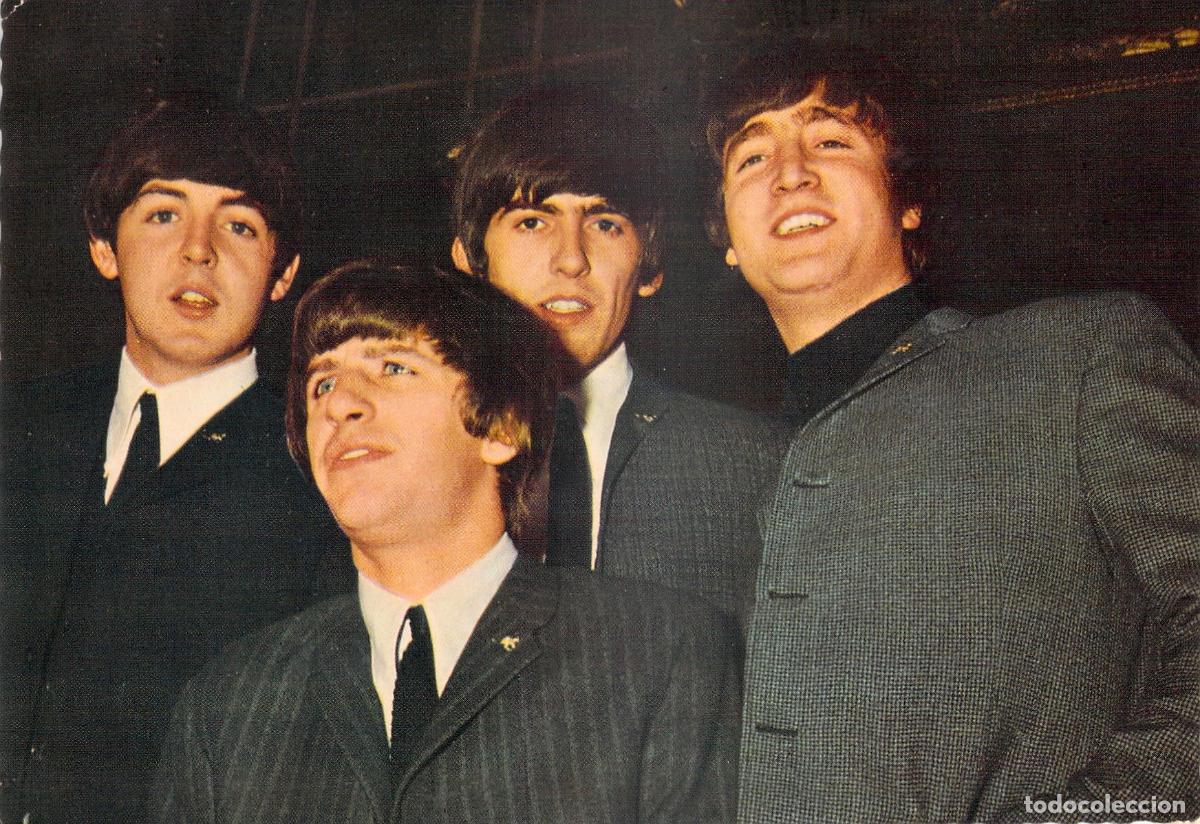 Postales: Postal de The Beatles Grupo de M&uacute;sica Pop Rock E.D.U.G. Francia