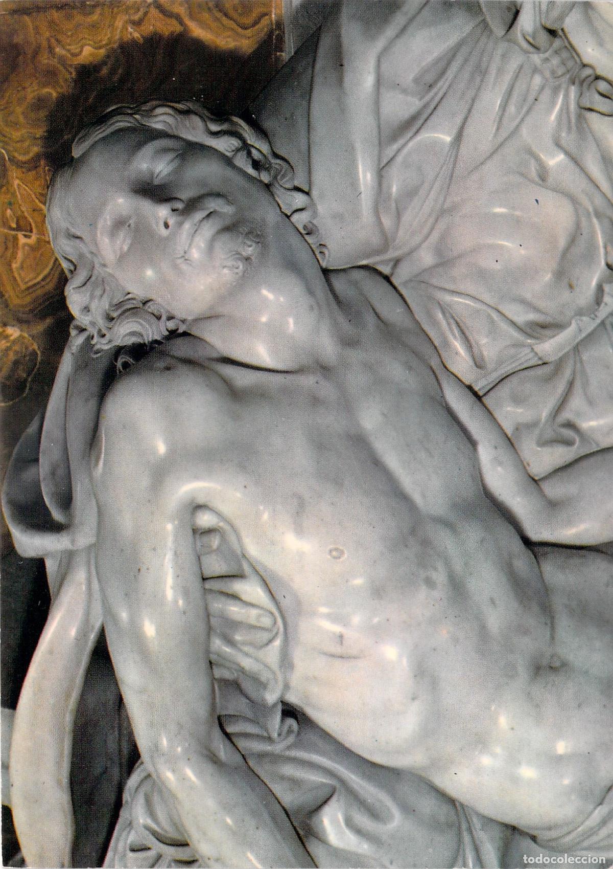 Postales: Postal Escultura La Piedad de Miguel &Aacute;ngel Detalle Bas&iacute;lica de San Pedro