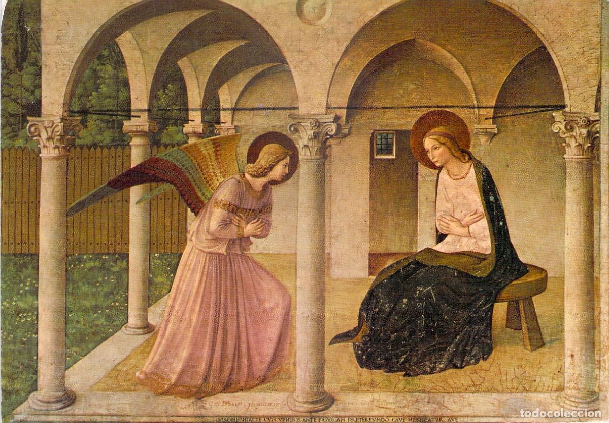 Postales: Postal Arte Florencia Beato Angelico La Anunciaci&oacute;n Museo San Marcos