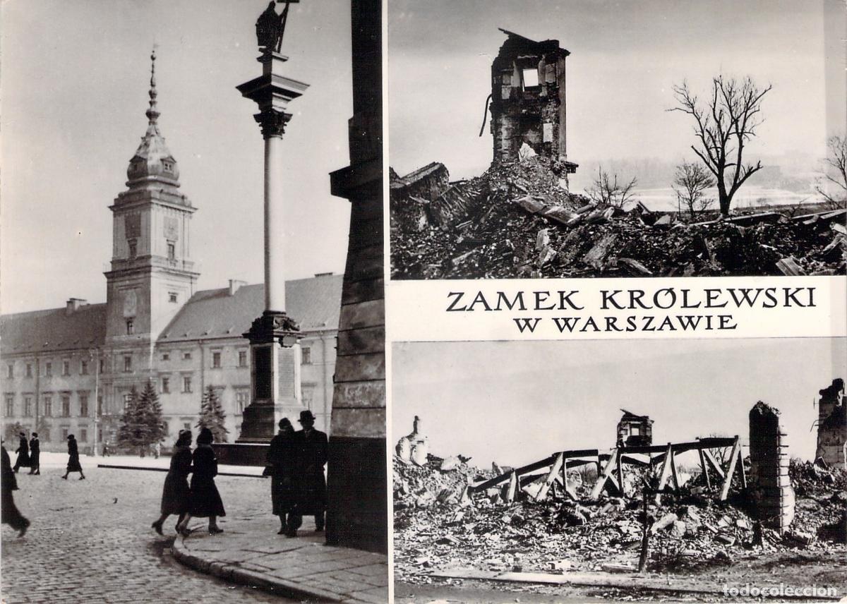 Postales: Postal de Varsovia Castillo Real antes de la Guerra y en Ruinas