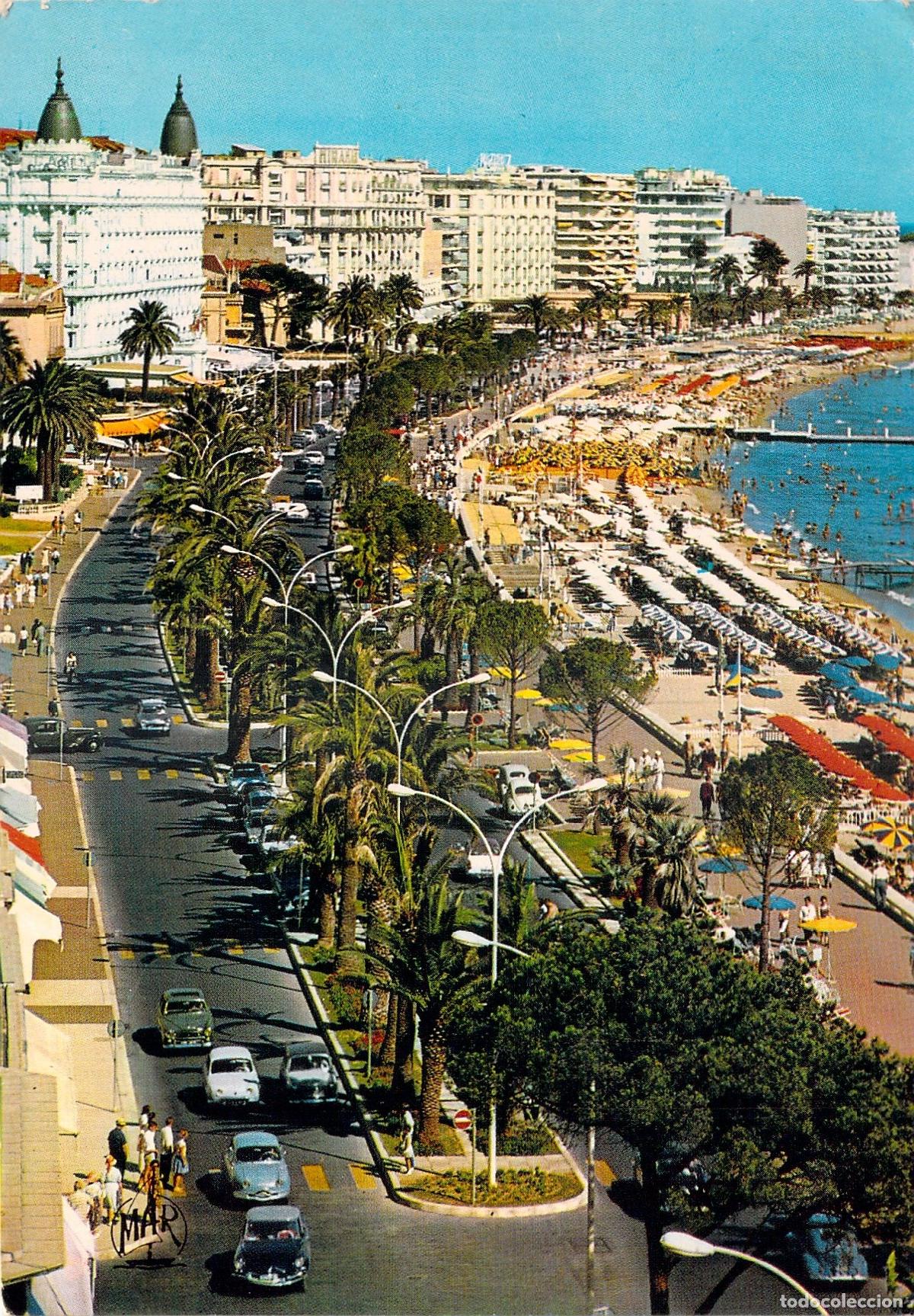 Postales: Postal de Cannes La Croisette y la Playa Costa Azul Francia