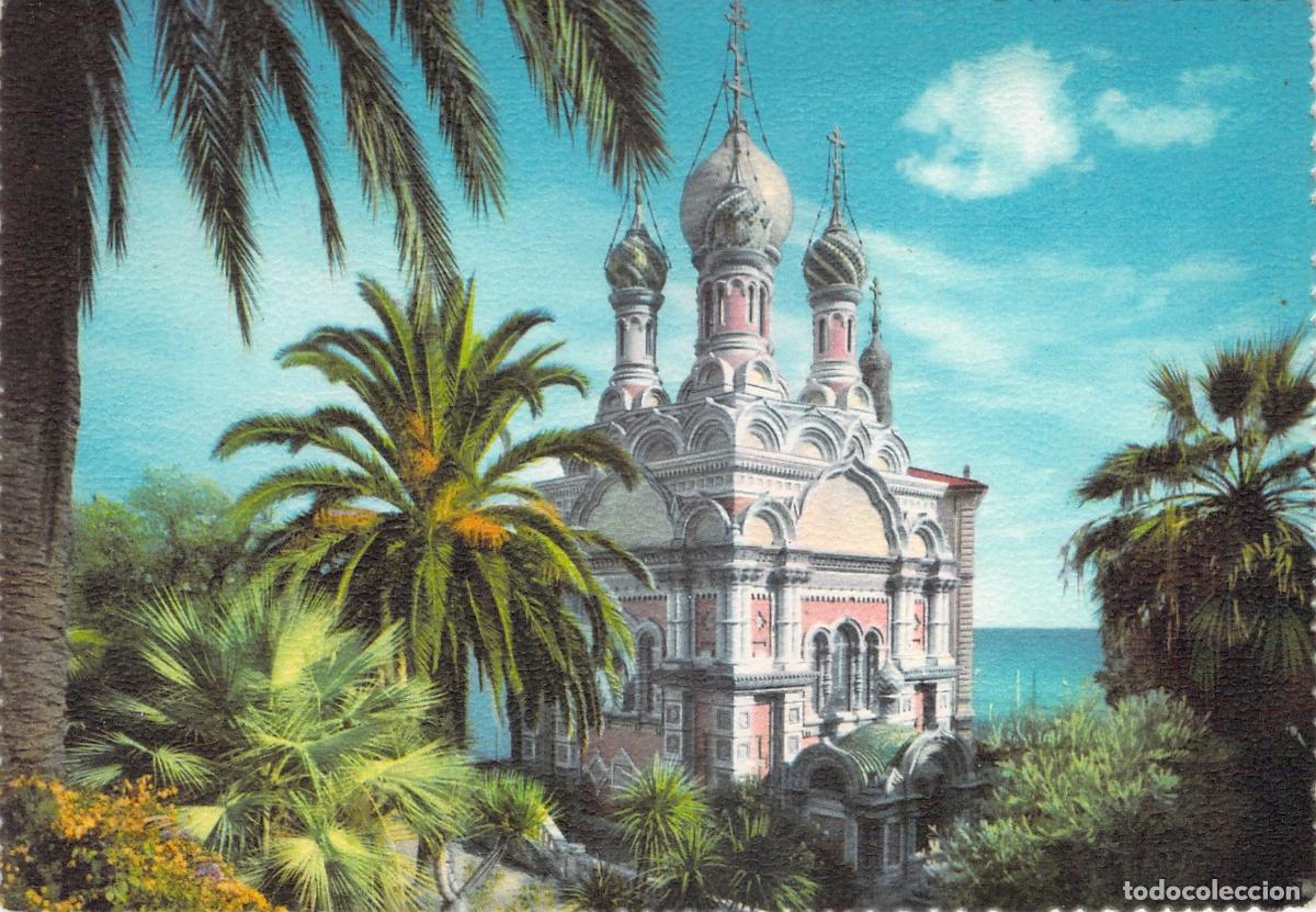 Postales: Postal de la Iglesia Rusa en Sanremo Italia