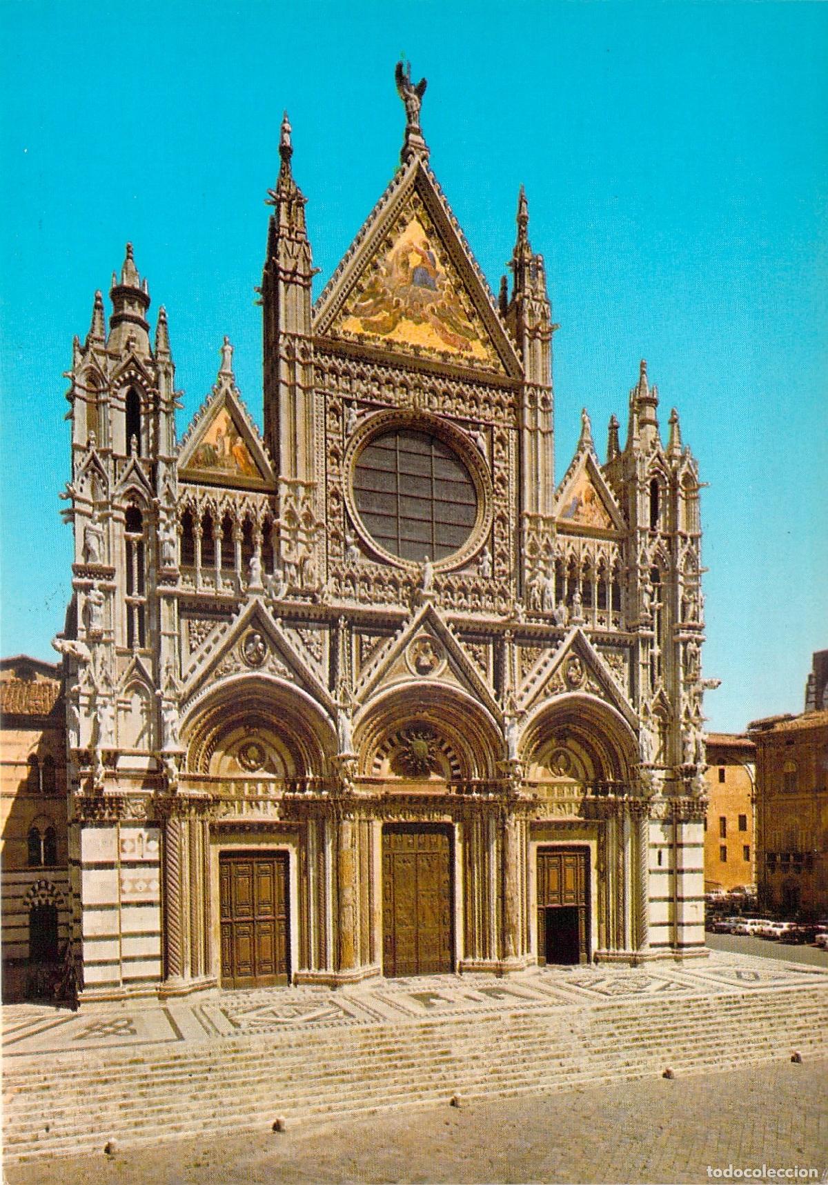 Postales: Postal de la Fachada de la Catedral de Siena Duomo Italia