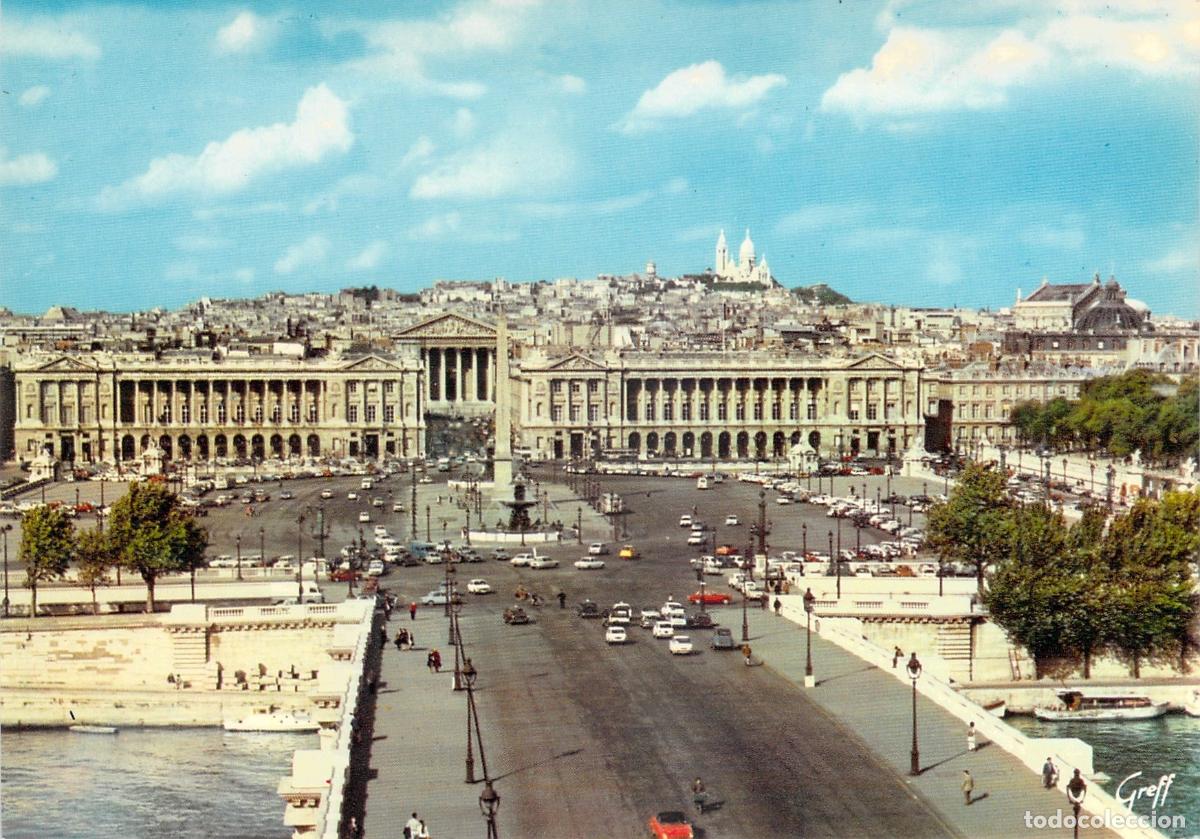 Postales: Postal de Par&iacute;s: Plaza de la Concordia, Sacr&eacute;-C&oelig;ur y el Sena