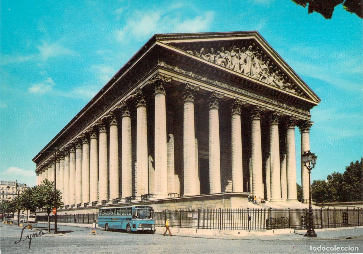 Postales: Postal de la Iglesia de la Madeleine en Par&iacute;s, Francia