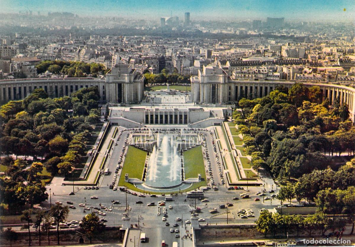 Postales: Postal de Par&iacute;s: Vista del Palacio de Chaillot desde la Torre Eiffel