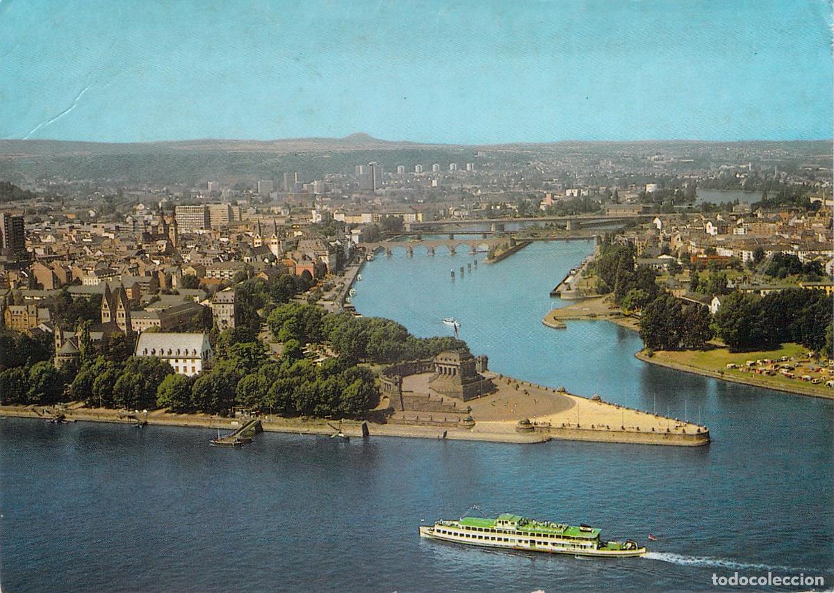 Postales: Postal de Koblenz Alemania Vista A&eacute;rea del Deutsches Eck