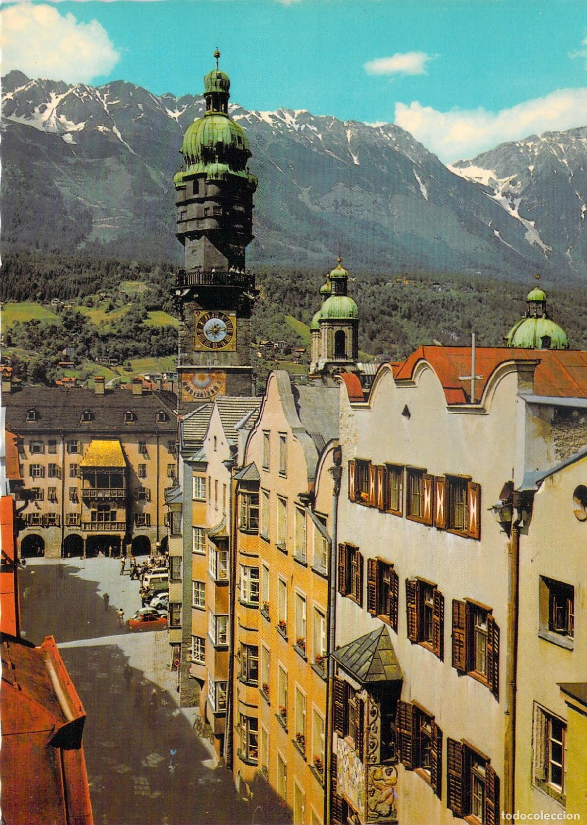 Postales: Postal de Innsbruck: Tejadillo de Oro y Torre de la Ciudad, Austria