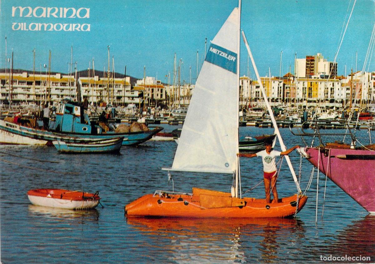 Postales: Postal de la Marina de Vilamoura con Velero en Algarve Portugal