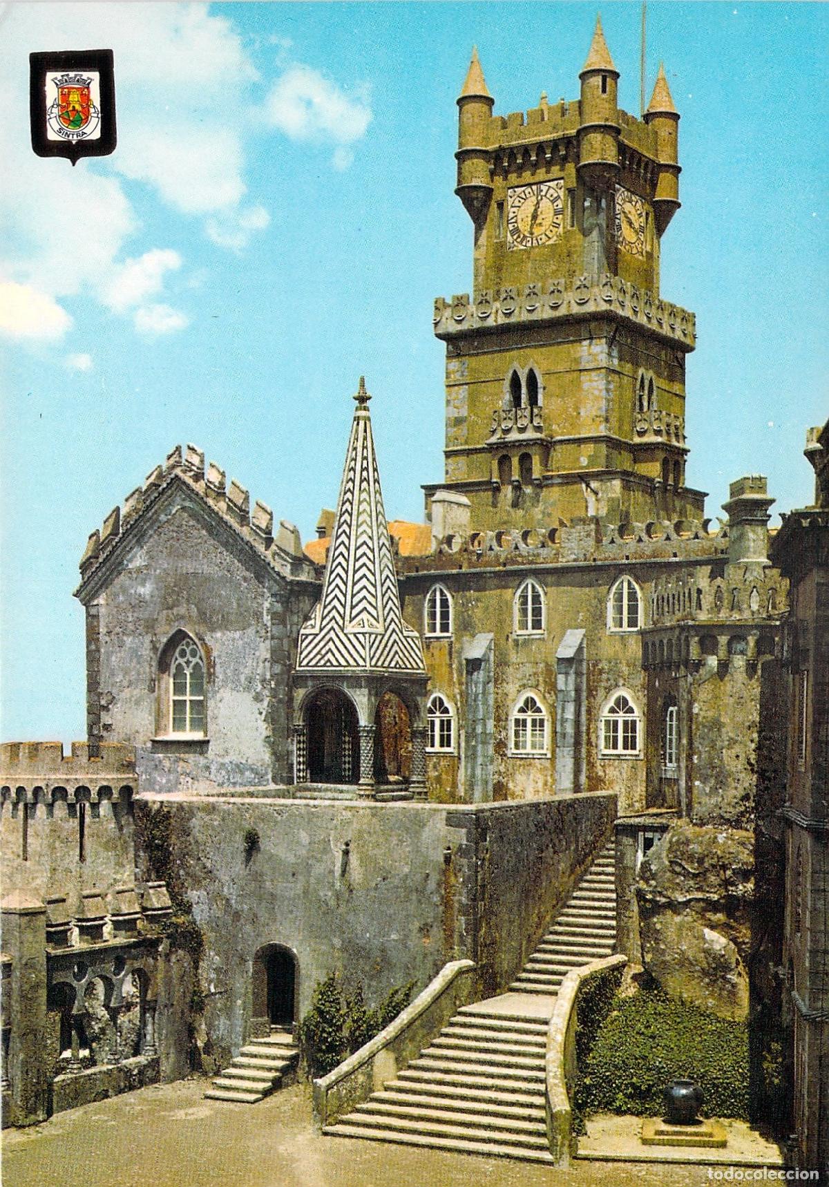 Postales: Postal del Palacio de la Pena y Torre del Reloj en Sintra Portugal