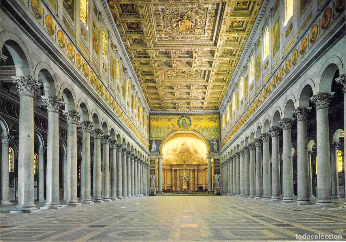 Postais: Postal de la Bas&iacute;lica de San Pablo en Roma, Nave Central