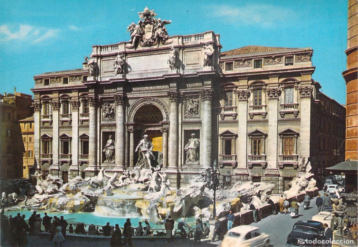 Postais: Postal Tur&iacute;stica de la Fontana di Trevi en Roma, Italia