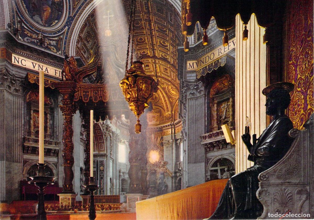 Postais: Postal de la Bas&iacute;lica de San Pedro en Roma, Interior