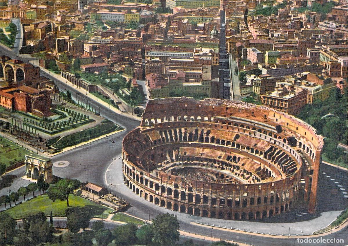 Cartoline: Postal de Roma - Vista A&eacute;rea del Coliseo Romano