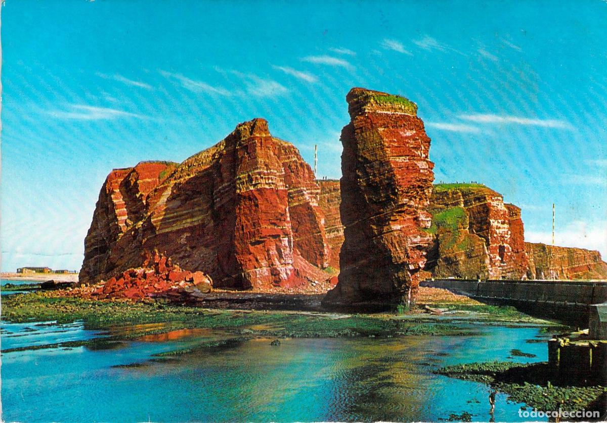 Postcards: Postal de Helgoland Alemania con la Formaci&oacute;n Rocosa Langer Anna