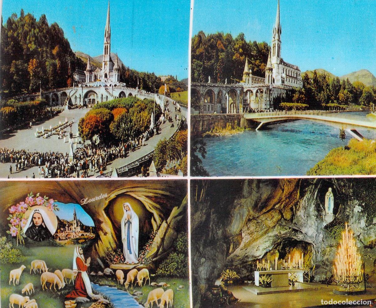 Postcards: Postal Multivista de Lourdes con Santuario y Gruta