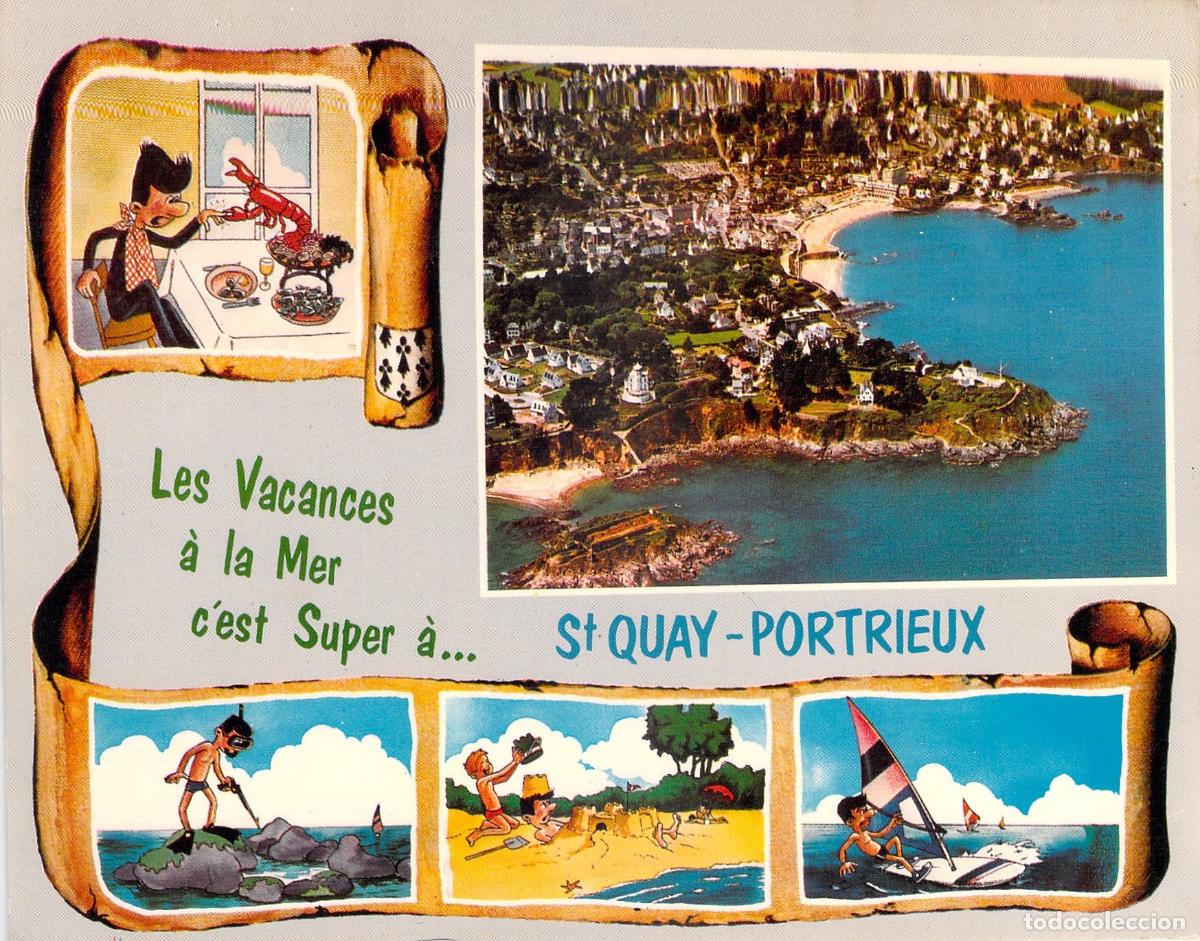 Postcards: Postal Tur&iacute;stica de Saint-Quay-Portrieux con Ilustraciones C&oacute;micas