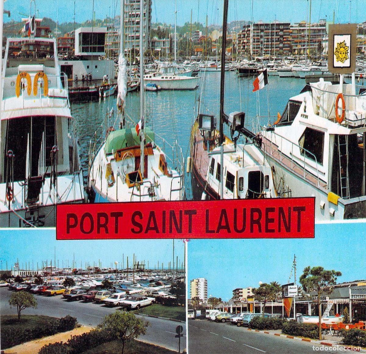 Postcards: Postal de Port Saint Laurent Francia con Vistas del Puerto y Yates