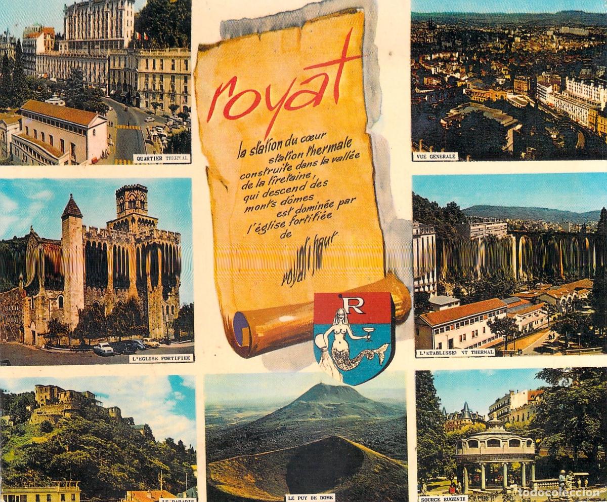 Postcards: Postal Multivista de Royat, Estaci&oacute;n Termal en Puy-de-D&ocirc;me, Francia