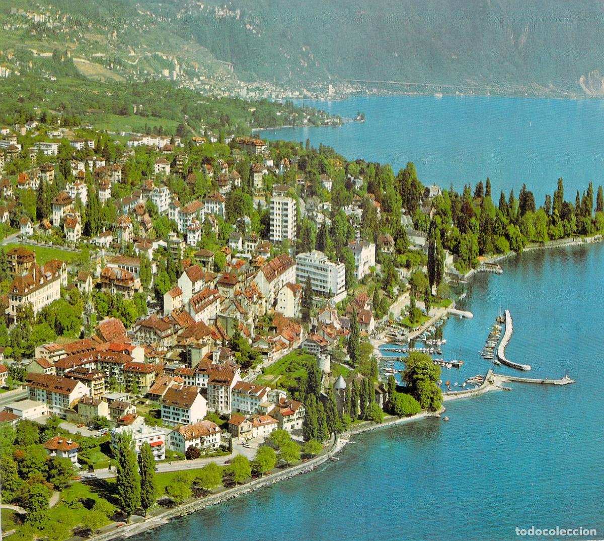 Postales: Postal Vista A&eacute;rea de La Tour-de-Peilz Suiza Lago Lem&aacute;n