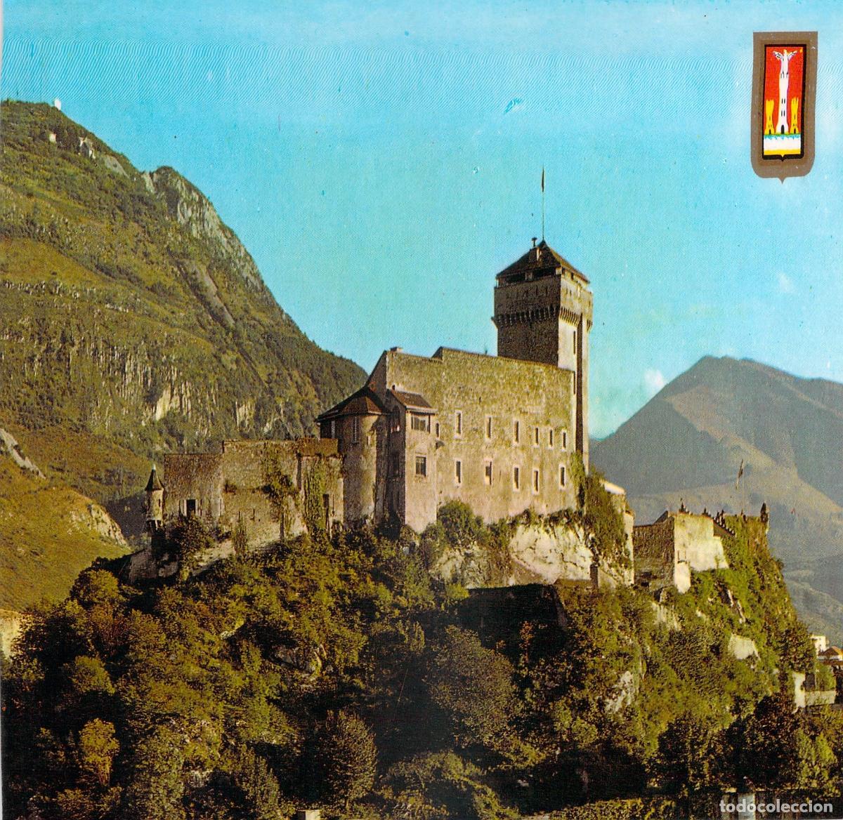Postales: Postal Castillo de Lourdes y el Pico del Jer Francia