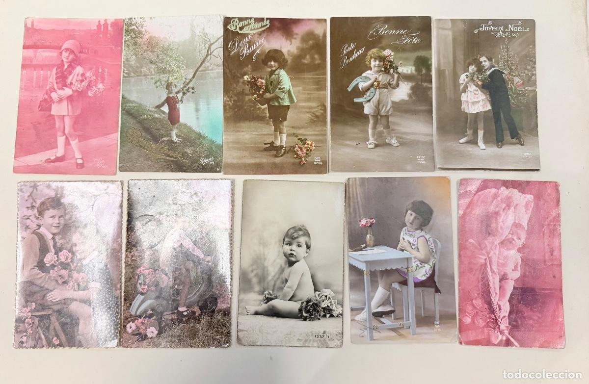 Postales: 10 postales ni&ntilde;os a&ntilde;os 40/50