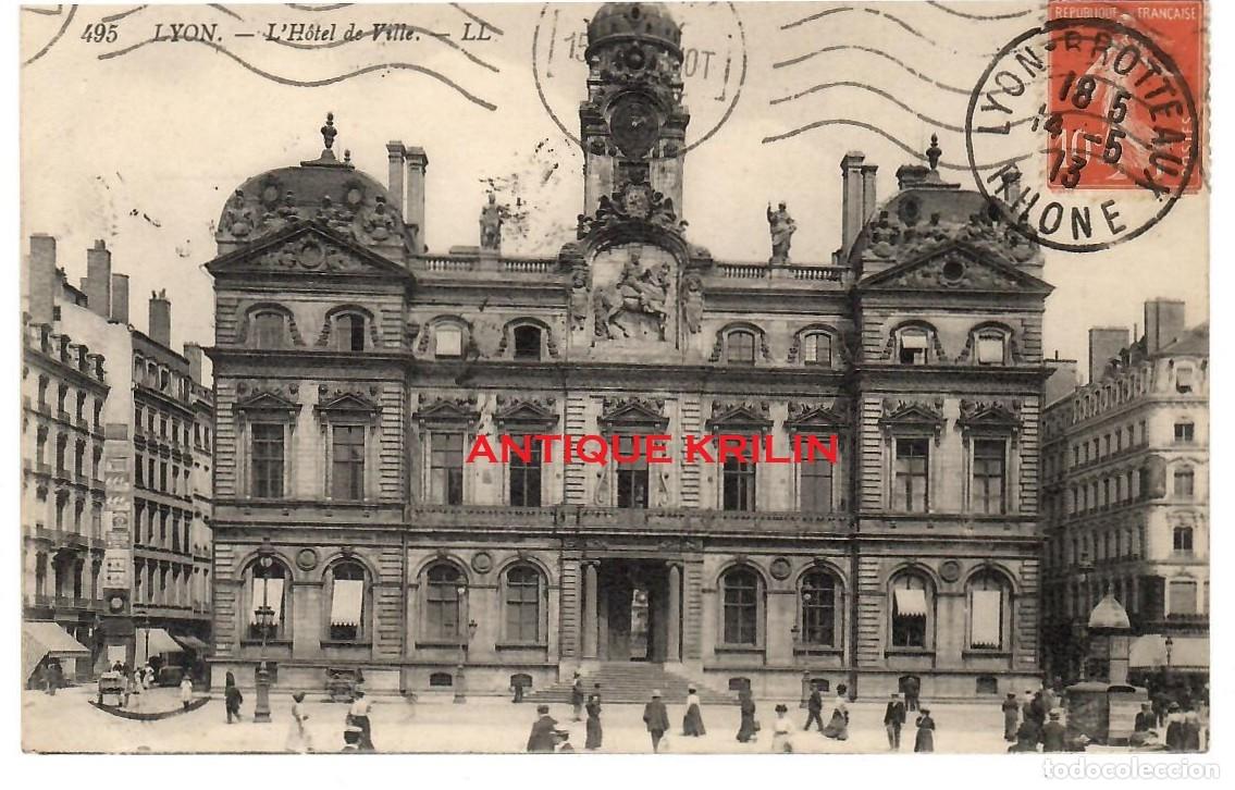 Postales: LYON N&ordm; 495 L'HOTEL DE VILLE / EDITION L.L.