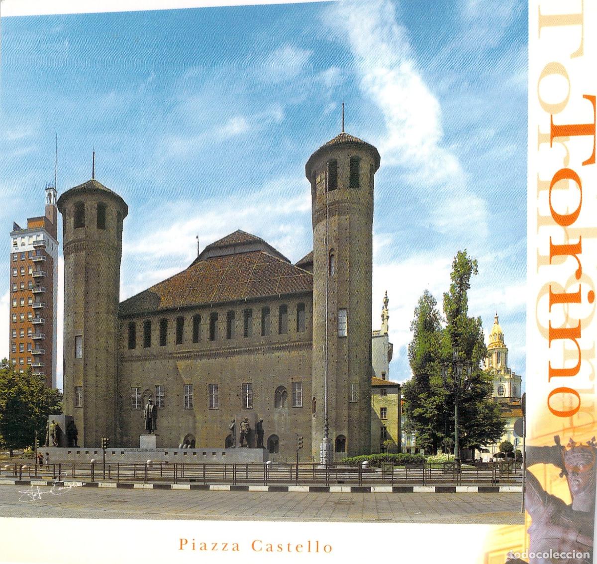 Postales: Postal de Piazza Castello y Palazzo Madama en Tur&iacute;n