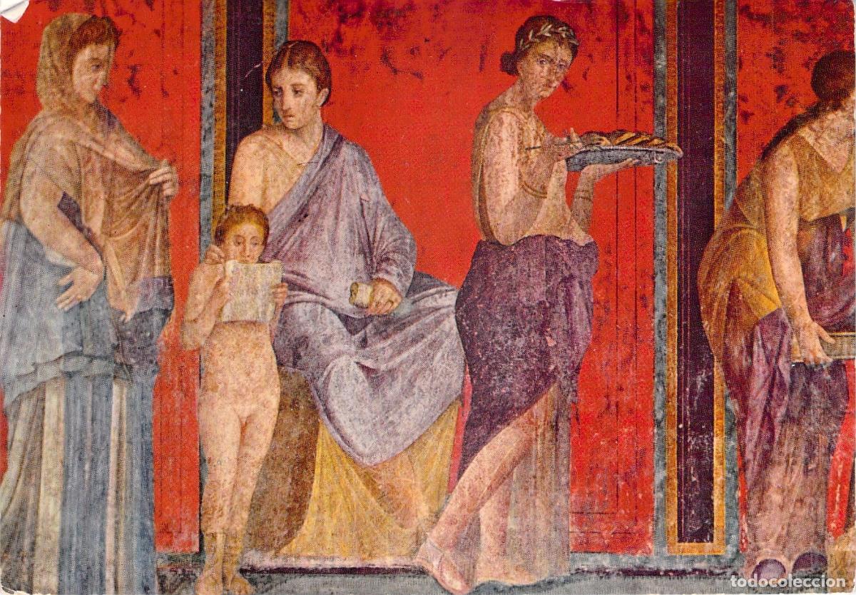 Postales: Postal de Pompeya Villa de los Misterios Lectura del Ritual