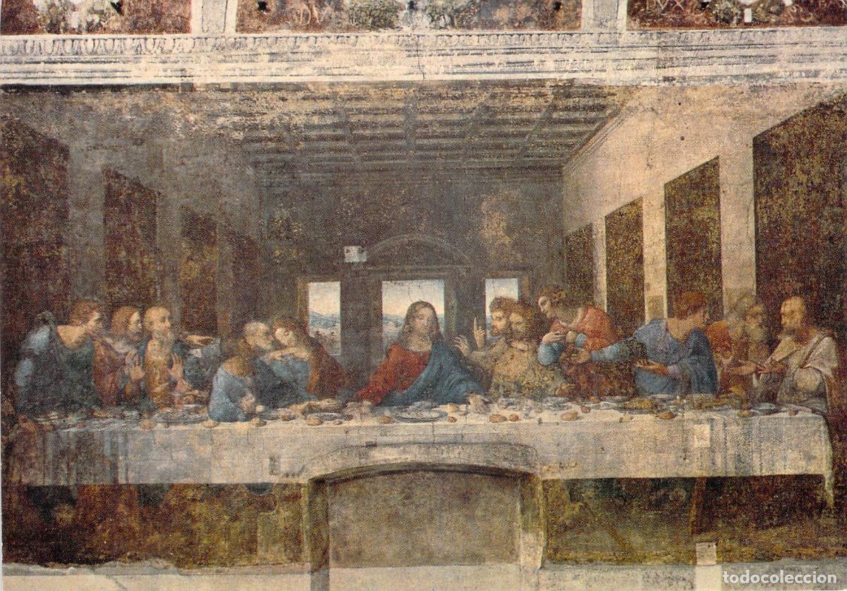 Postales: Postal de la Obra La &Uacute;ltima Cena de Leonardo da Vinci en Mil&aacute;n