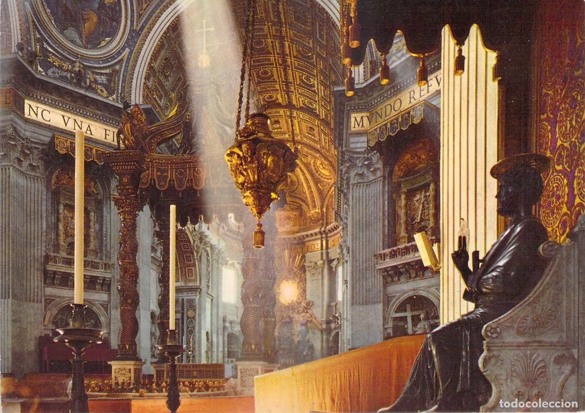 Postales: Postal del Interior de la Bas&iacute;lica de San Pedro, Roma